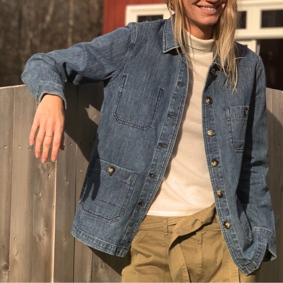 Faherty Women’s Studio Chore Denim Jacket, Indigo